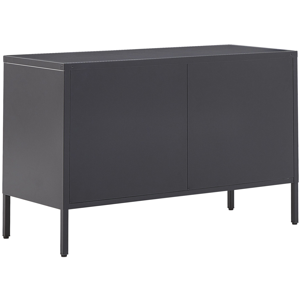 Credenza a 2 ante in acciaio Nero Mobili per ufficio a casa Ripiani per gambe Design industriale