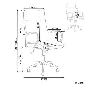 Sedia Home Office Poggiatesta Girevole Inclinabile Pelle Sintetica Nero