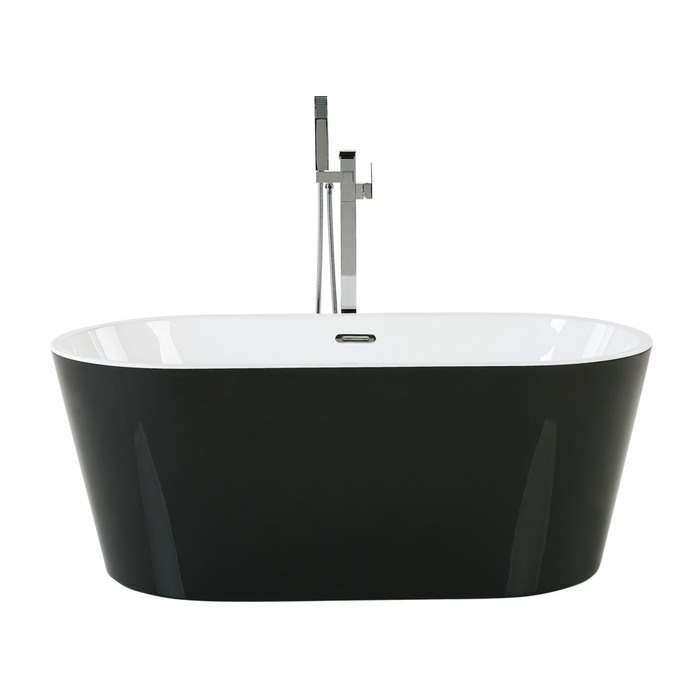 Moderna Vasca da Bagno Freestanding in Acrilico Sanitario Nero cm