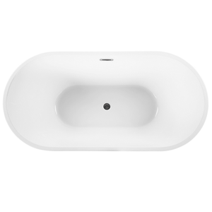 Moderna Vasca da Bagno Freestanding in Acrilico Sanitario Nero cm