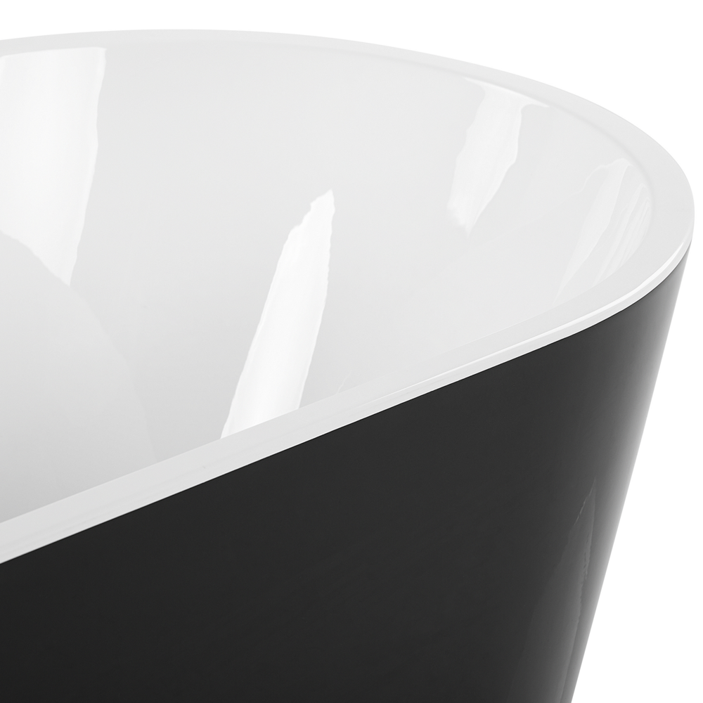 Moderna Vasca da Bagno Freestanding in Acrilico Sanitario Nero cm