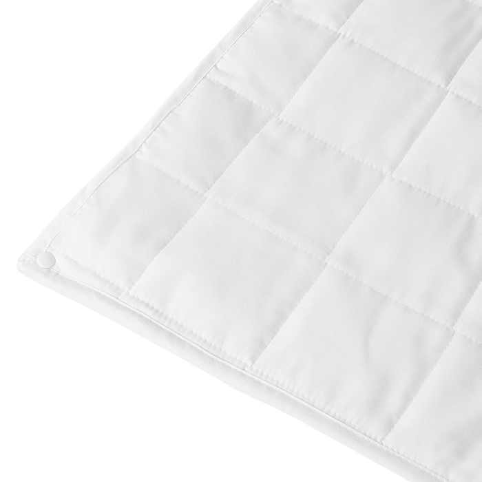 Piumino in misto poliestere bianco taglia unica 135 x 200 cm trapuntato con bottoni per tutte le stagioni