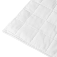 Piumino in misto poliestere bianco taglia unica 155 x 220 cm trapuntato con bottoni per tutte le stagioni