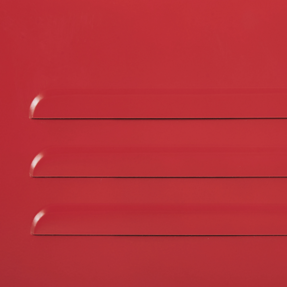 Armadio a 4 cassetti in metallo rosso in acciaio stile industriale per il soggiorno dell'home office