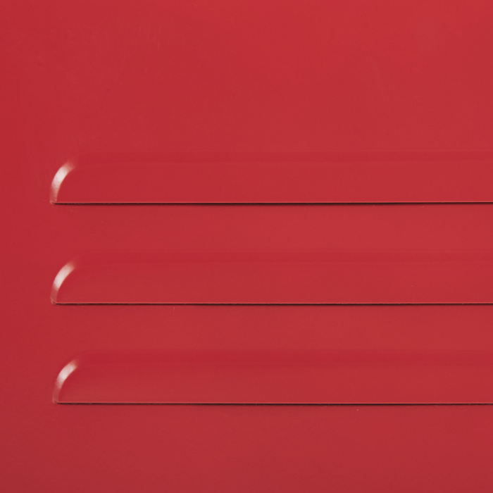 Armadio a 4 cassetti in metallo rosso in acciaio stile industriale per il soggiorno dell'home office