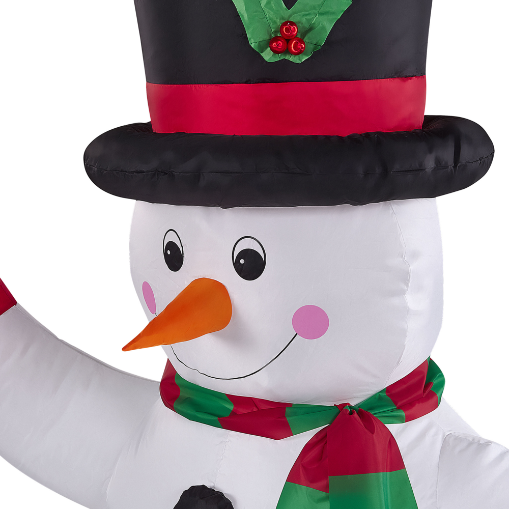 Decorazione da Esterno Natalizia Orso Polare Gonfiabile con Luci LED 160 cm Bianco