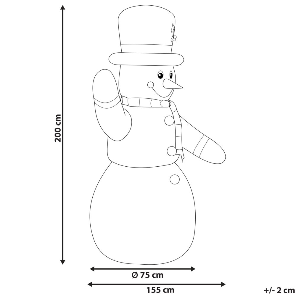 Decorazione da Esterno Natalizia Orso Polare Gonfiabile con Luci LED 160 cm Bianco