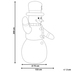Decorazione da Esterno Natalizia Orso Polare Gonfiabile con Luci LED 160 cm Bianco