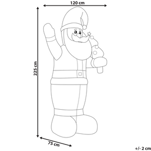 Set di 3 Renne Decorative Natalizie da Esterno con Luci LED Bianco