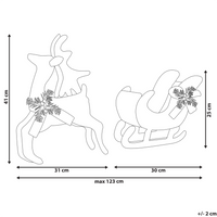 Decorazione da Giardino Natalizia Albero di Natale 60 cm con Luci LED Argento