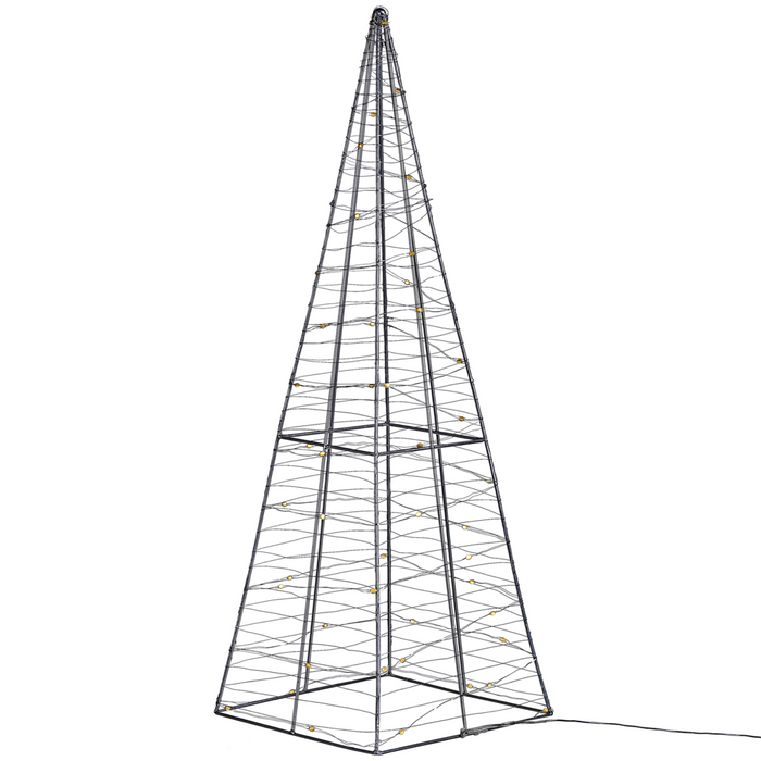 Decorazione a Forma di Stella Scandinava in Legno Chiaro con Luci LED