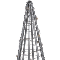 Decorazione a Forma di Stella Scandinava in Legno Chiaro con Luci LED