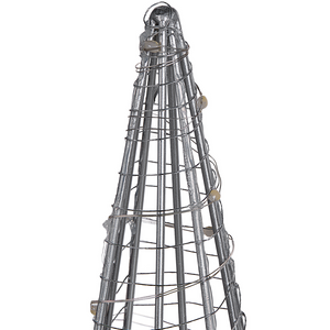 Decorazione a Forma di Stella Scandinava in Legno Chiaro con Luci LED