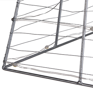 Decorazione a Forma di Stella Scandinava in Legno Chiaro con Luci LED