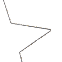 Set di 3 Stelle Natalizie Decorazione per Interno ed Esterno con Luci a LED Stella Bianca in Metallo