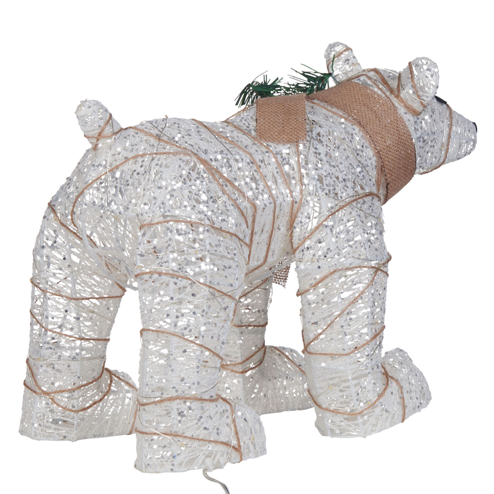 Decorazione da Interno ed Esterno con Luci a LED Pupazzo di Neve Struttura in Metallo Bianco