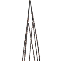 Moderno Set di 2 Alberi di Natale Decorativi con Luci Led in Metallo Nero