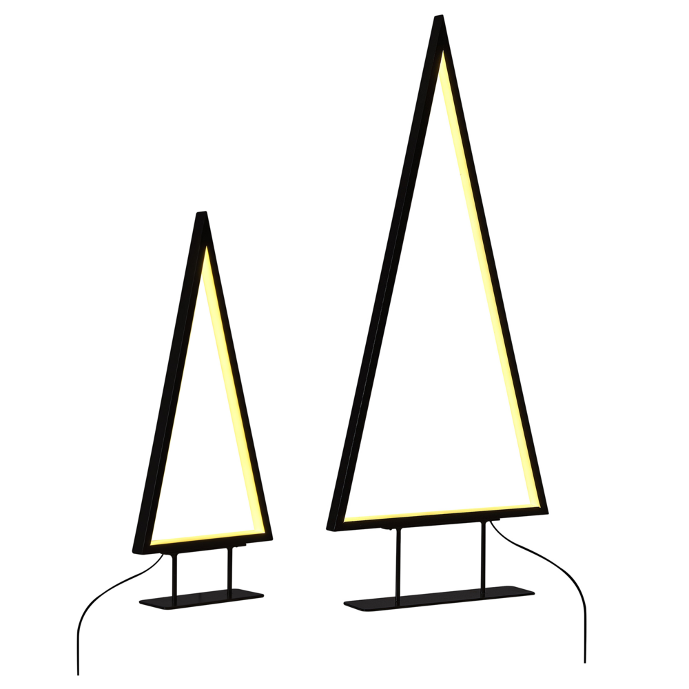 Set di 3 Decorazioni con Luci LED Animali Natalizi Struttura in Metallo Bianco