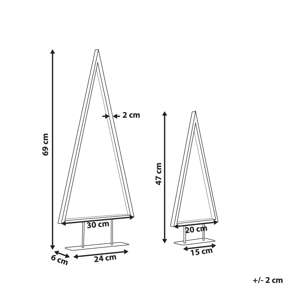 Set di 3 Decorazioni con Luci LED Animali Natalizi Struttura in Metallo Bianco