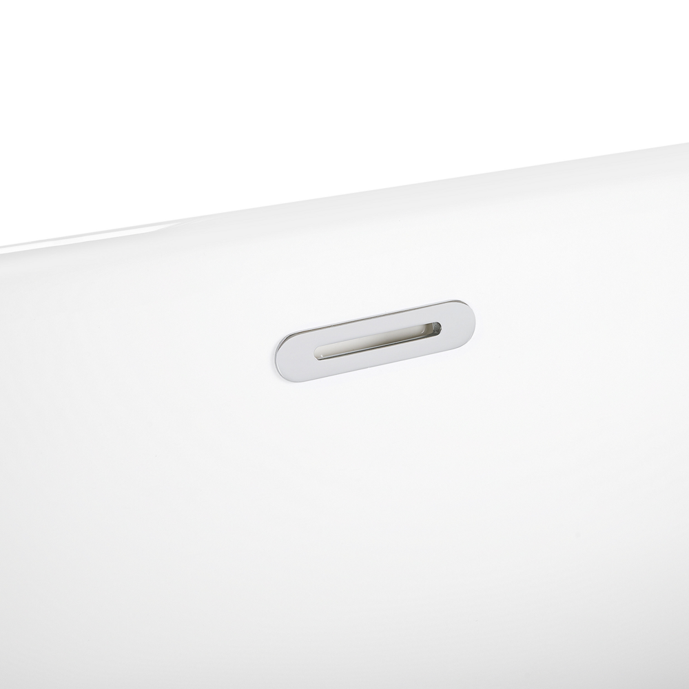 Vasca da Bagno Freestanding 170 cm Acrilico Sanitario Bianco e Nero