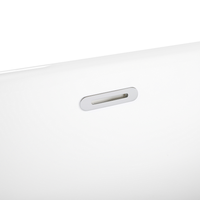 Vasca da Bagno Freestanding 170 cm Acrilico Sanitario Bianco e Nero