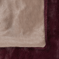 Moderna Coperta di Plaid Minimalista in Tessuto di Poliestere 180 x 220 cm Beige