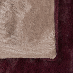 Moderna Coperta di Plaid Minimalista in Tessuto di Poliestere 180 x 220 cm Beige