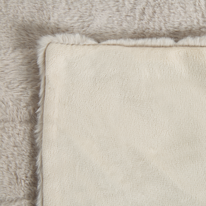 Moderna Coperta di Plaid Minimalista in morbido Tessuto di Poliestere 180 x 220 cm Beige  soggiorno camera da letto