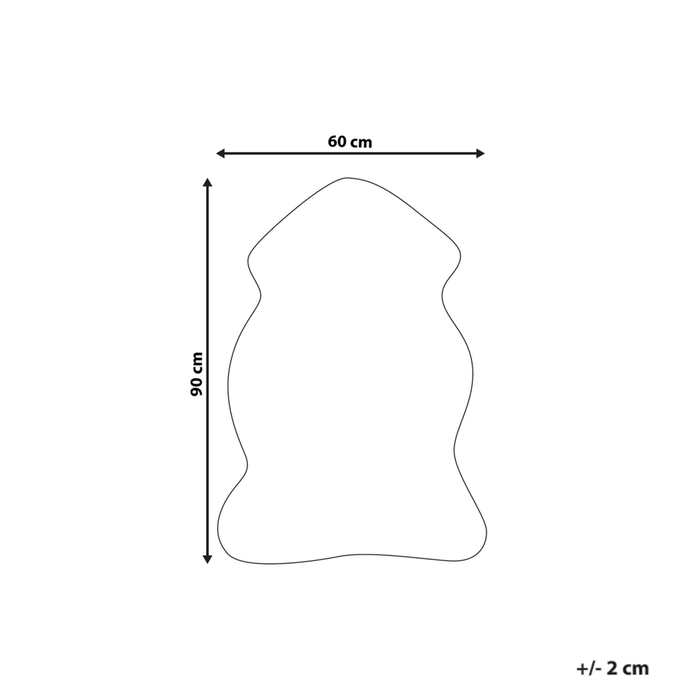 Moderna Pelliccia Sintetica di Coniglio Morbida 60 x 90 cm Color Beige