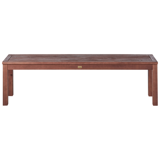 Panchina da Giardino Rustica in Solido Legno di Eucalipto Naturale 160 cm