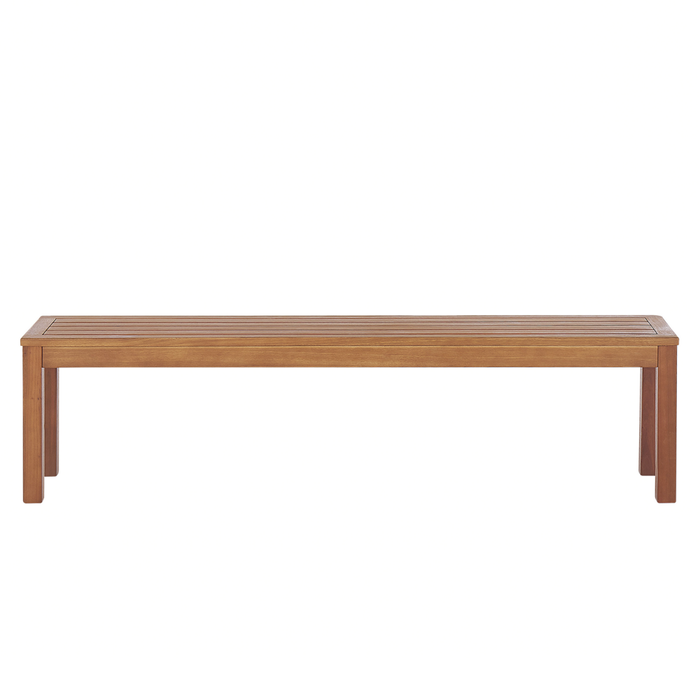 Panchina da Giardino Rustica in Solido Legno di Eucalipto Naturale 170 cm