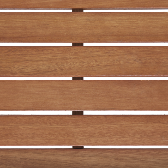 Panchina da Giardino Rustica in Solido Legno di Eucalipto Naturale 170 cm