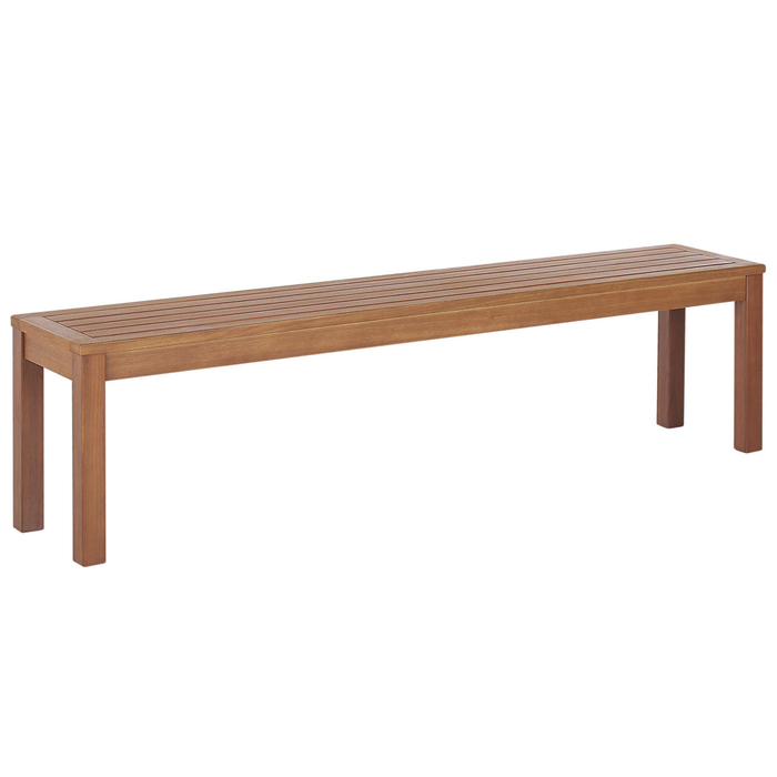 Set da Pranzo da Giardino con Tavolo e 2 Panche per 6 Persone in Legno di Eucalipto Naturale