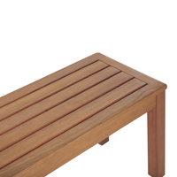 Set da Pranzo da Giardino con Tavolo e 2 Panche per 6 Persone in Legno di Eucalipto Naturale