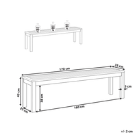 Panchina da Giardino Rustica in Solido Legno di Eucalipto Naturale 170 cm