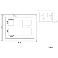 Cornice Multifoto Rame Vetro Plastica 51 x 32 cm Specchiata per 3 Foto 15x10 cm Collage Apertura