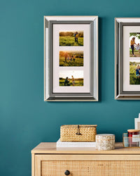 Cornice Portafoto Multipla Vetro Ramato Plastica 51 x 32 cm 3 Immagini Collage Foto