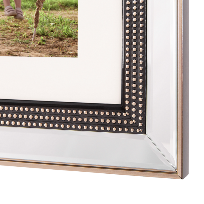 Cornice Portafoto Multipla Vetro Ramato Plastica 51 x 32 cm 3 Immagini Collage Foto