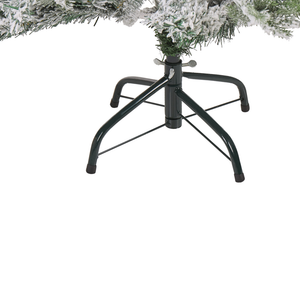 Albero di Natale Artificiale Bianco Innevato con Base in Metallo 120 cm