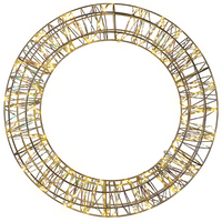 Decorazione da Esterno e Interno con Luci a LED Ghirlanda Natalizia in Metallo Argento