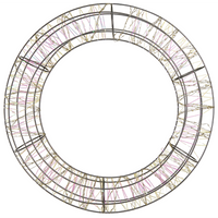 Decorazione da Esterno e Interno con Luci a LED Ghirlanda Natalizia in Metallo Argento