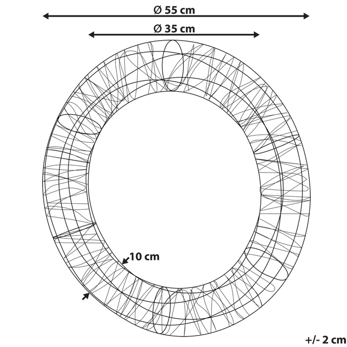 Decorazione da Esterno e Interno con Luci a LED Ghirlanda Natalizia in Metallo Argento