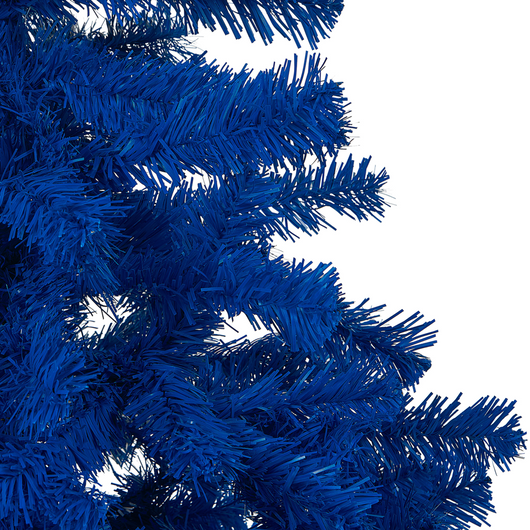 Albero di Natale artificiale Base in metallo PVC tradizionale 210 cm blu
