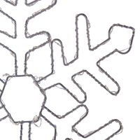 Set di 3 Decorazioni da Esterno ed Interno con Luci LED Fiocchi di Neve Metallo Argento