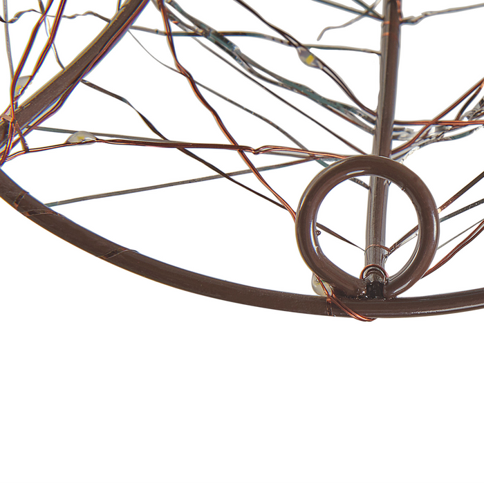 Decorazione da Esterno e Interno con Luci a LED Testa di Renna Natalizia in Metallo Argento