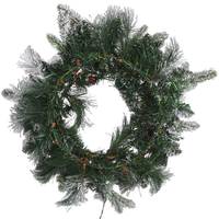 Ghirlanda Natalizia Artificiale Innevata PreIlluminata ⌀ 55 cm Bianco