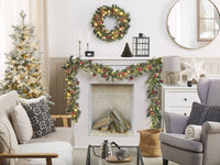 Festone Natalizio Sintetico Innevata con Illuminazione LED 270 cm Verde