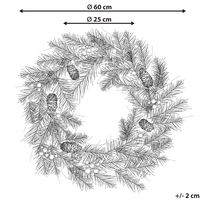 Festone Natalizio Sintetico con Luci LED ⌀ 60 cm di colore verde natale accessorio