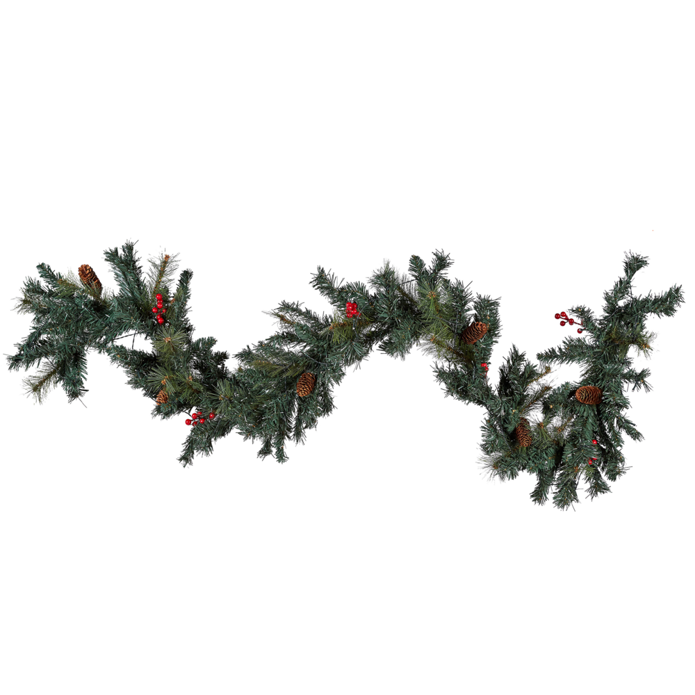 Festone Natalizio Sintetico con Illuminazione LED 180 cm Verde