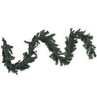 Festone Natalizio Sintetico con Illuminazione LED 270 cm Verde